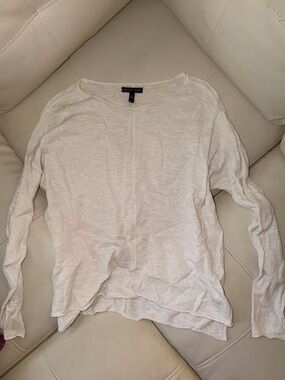 Eileen Fisher Soft Cream Long Sleeve Knit Top